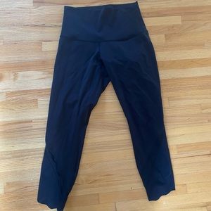 Lululemon black leggings with mesh